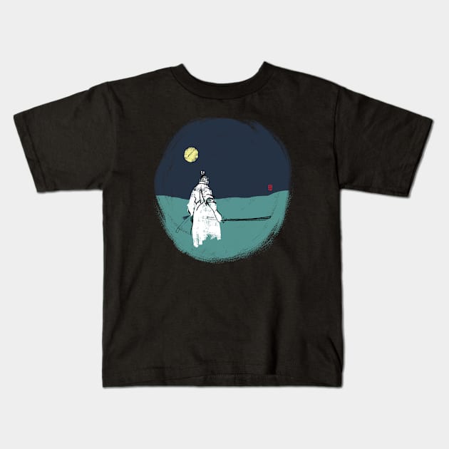 Moonlight Warrior Kids T-Shirt by echopico